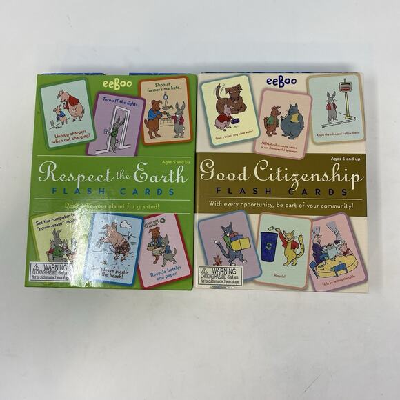 eeBoo Good Citizenship & Respect The Earth Flash Cards - Learning & Education - Picture 1 of 8